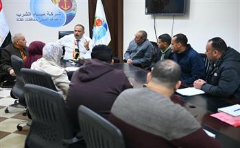 لمتابعة منظومة العدادات مسبقة الدفع.. رئيس مياه القناة يتابع منظومة العدادات مسبقة الدفع