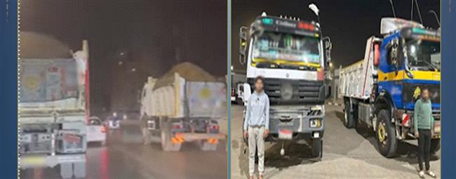 ضبط قائدي سيارتين نقل يسيران برعونة على الطرق السريعة بالقليوبية