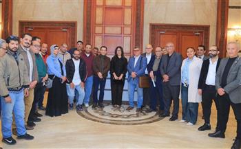 قبل افتتاحه التجريبى.. وزيرة الثقافة تتفقد الاستعدادات النهائية لـ"مسرح مصر"