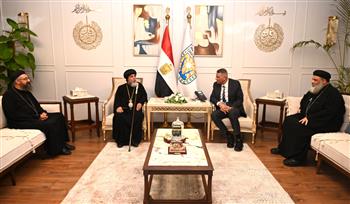 محافظ جنوب سيناء يستقبل أسقف جنوب سيناء للتهنئه بعيد الفطر المبارك