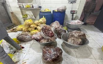 محافظة القليوبية: ضبط 5.5 طن لحوم فاسدة داخل منشأة غير مرخصة بالخانكة 