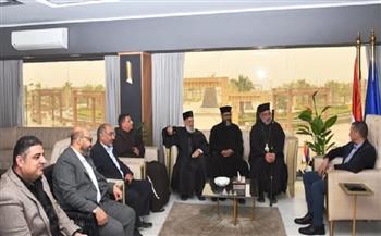 وفد الأقباط الكاثوليك يقدم التهنئة لمحافظ أسوان بمناسبة عيد الفطر المبارك