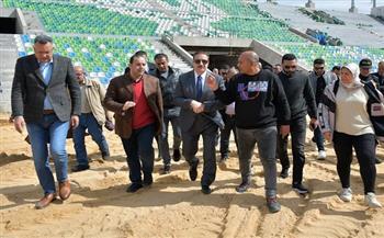 جولة تفقدية لمحافظ بورسعيد والشركة المنفذه لمشروع استاد المصري الجديد 