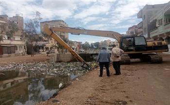  محافظ كفرالشيخ يتابع أعمال تطهير وتكريك مصرف حوض الحجر بقرية لاصيفر البلد بدسوق