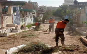 تكثيف حملات إزالة الإشغالات ورفع مستوى النظافة بجميع أحياء محافظة بورسعيد