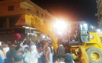 حملة مكبرة لرفع الإشغالات والباعة الجائلين بأسواق وشوارع مدينة كوم أمبو