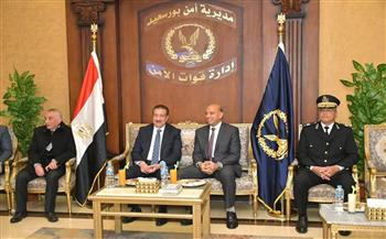 محافظ بورسعيد يزور قوات أمن بورسعيد لتقديم التهنئة لضباط وأفراد الشرطة
