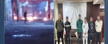 الأمن يضبط أطراف التشاجر وإضرام النيران بأحد شوارع الغربية