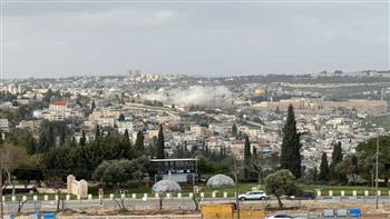 سقوط شظايا صواريخ في منطقة موديعين غربي القدس