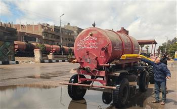 رئيس مدينة الزقازيق يتابع استمرار أعمال شفط مياه الأمطار بالوحدات المحلية