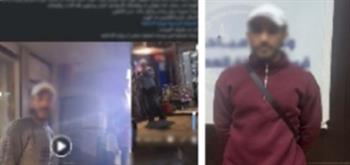 ضبط صاحب محل تعدى على سيدة وأتلف إطار سيارتها بالجيزة 