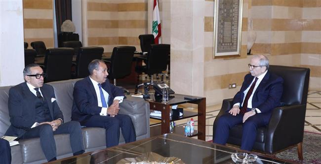 وزير الخارجية يجري مباحثات مع رئيس مجلس الوزراء اللبناني وينقل رسالة دعم من الرئيس السيسى