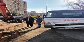 محافظ الدقهلية يتابع انتهاء أعمال تطهير ترعة الساحل أسفل وبمحاذاة كوبري معلة بطلخا   