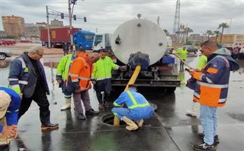 صرف الاسكندرية تجتاز اختبار الأمطار الغزيرة وتستوعب أكثر من 2 مليون متر مكعب خلال النوة