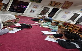 ورش فنية متنوعة بالمكتبة الثقافية العامة لحي المعادي