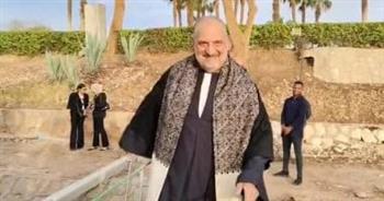 خالد الصاوي ​بالزي الصعيدي مع انطلاق فعاليات الأقصر للسينما الأفريقية