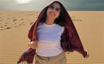 مايان السيد تستمتع باجازتها في الفيوم