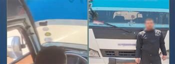  ضبط سائق أتوبيس بتهمة السير عكس الاتجاه أعلى كوبري بالدقهلية