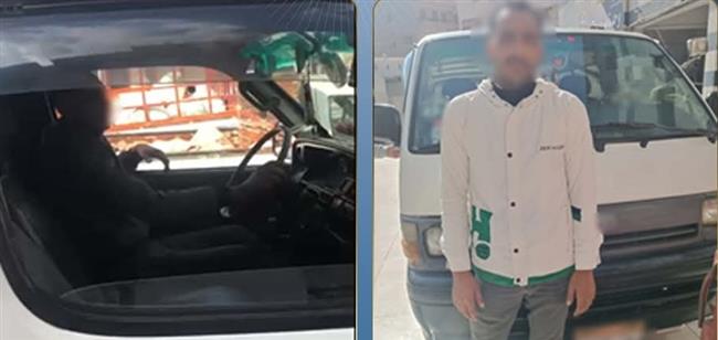 ضبط سائق ميكروباص مخالف بخط السير بالدقهلية