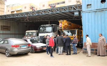 نائب محافظ الدقهلية يتفقد الحملة الميكانيكية وورشة حي غرب المنصورة 