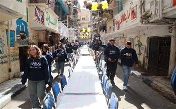 طلاب بجامعة بدر يشاركون في فعاليات مائدة الإفطار السنوي بالمطرية