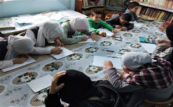 ثقافة الدقهلية تنظم ورشة رسم وتلوين بمكتبة كفر غنام الثقافية