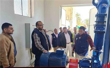 بدء تجارب التشغيل لمحطة مياه صديق المنشاوي في مركز دار السلام بسوهاج