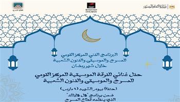 اليوم.. المركز القومي للمسرح والموسيقى يحتفي بيوم الشهيد بساحة الهناجر