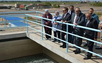 محافظ بورسعيد يقوم بجولة تفقدية موسعة لمتابعة سير العمل والإحلال والتجديد بمحطات مياه الشرب بجنوب المحافظة