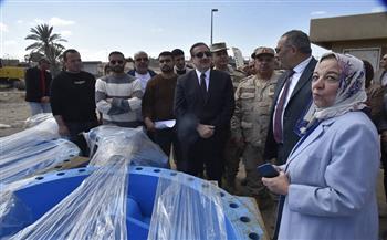 محافظ بورسعيد يتابع سير العمل في مشروع رفع كفاءة محطة المياه العكرة بالقنطرة غرب