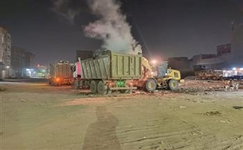 محافظة الجيزة ترفع 2200 طن مخلفات من عدة قطاعات بحي الهرم وجنوب الجيزة