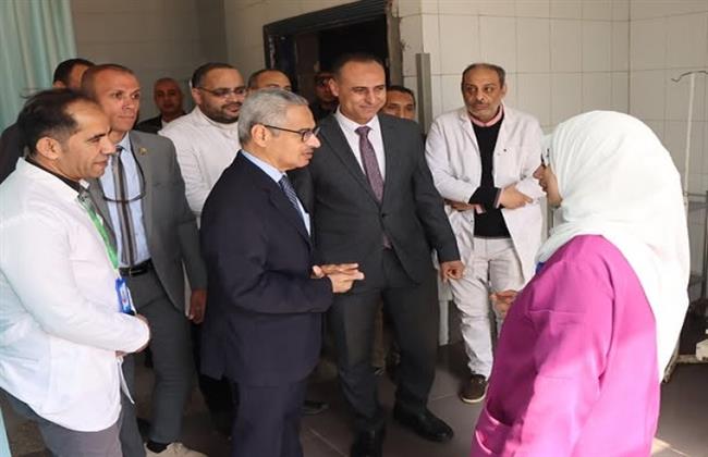 محافظ بني سويف يزور مستشفى الفشن المركزي للوقوف على مستوى الخدمة وانتظام سير العمل