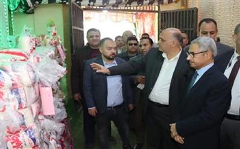 محافظ بني سويف يتفقد منفذ السلع بمدينة الفشن ضمن منظومة "معارض أهلاً رمضان"