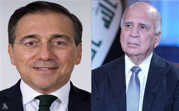 وزير الخارجية العراقي ونظيره الإسباني يبحثان تداعيات الحرب وأزمة الطاقة العالمية