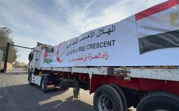 قافلة "زاد العزة الـ169" تدخل إلى الفلسطينيين في فطاع غزة