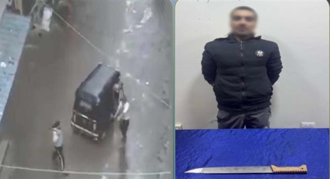 ضبط شخص يتعدى على قائد "توك توك" بسلاح أبيض بالجيزة