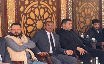 وسط حضور نجوم الفن.. محمود حمدان يستقبل عزاء والده بمسجد الحامدية الشاذلية