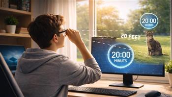 قاعدة “20-20-20” الحل السحري لحماية العين من إرهاق الشاشات