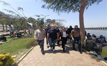 نائب محافظ الجيزة يتفقد الحدائق والمتنزهات خلال احتفالات شم النسيم وأعياد الربيع بمنشأة القناطر