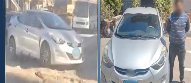 ضبط قائد سيارة لقيامه بالدوران من مكان غير مخصص بالبحيرة وتعريض حياة المواطنين للخطر