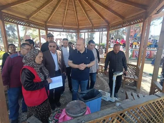 نائب محافظ الجيزة يتفقد الحدائق والمتنزهات خلال احتفالات شم النسيم وأعياد الربيع بمنشأة القناطر