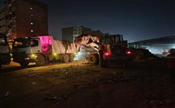 محافظة الجيزة ترفع 1450 طن مخلفات بحملات مكبرة بالمنصورية وأرض الرخام بالمنيرة الغربية