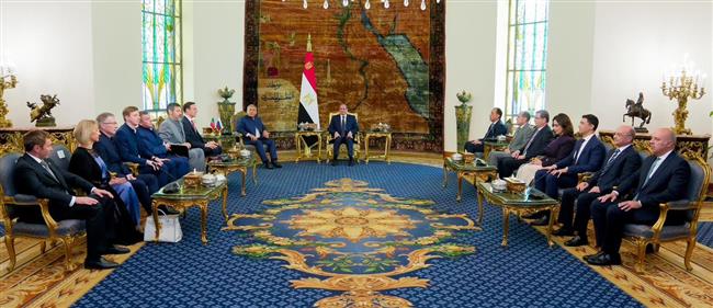 الرئيس السيسي يستقبل رئيس جمهورية تتارستان بقصر الاتحادية