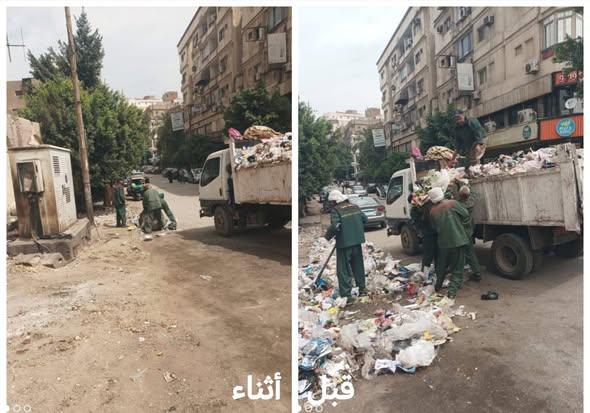 محافظ الجيزة يتفقد حالة النظافة والطرق بمتفرعات شارعي فيصل والهرم وعثمان محرم 