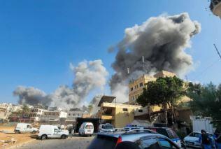 حزام ناري وغارات إسرائيلية عنيفة على النبطية في لبنان