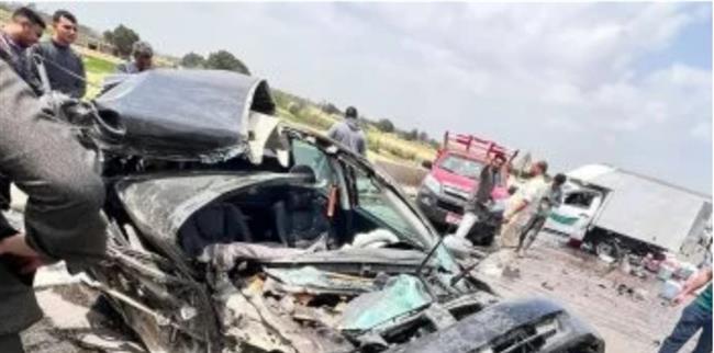 تصادم 4 سيارات على طريق بنها – شبرا الحر دون إصابات وإعادة تسيير الحركة المرورية