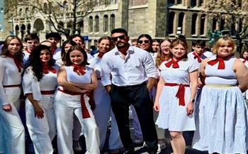 أحمد العوضي ومي عمر يواصلان تصوير فيلم "شمشون ودليلة" في أوروبا ​