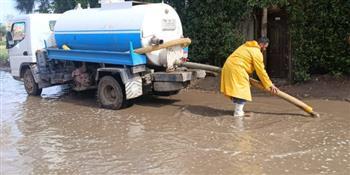 مياه المنوفية تتعامل مع تجمعات مياه الأمطار بالمحافظة 