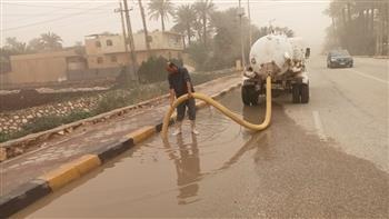 محافظ الجيزة يتابع جهود شفط مياه الأمطار بالعياط وأطفيح وأبو النمرس والبدرشين ومنشاة القناطر
