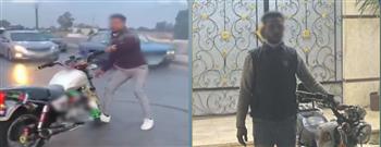ضبط قائد دراجة نارية لأداء حركات استعراضية خطرة بالشرقية